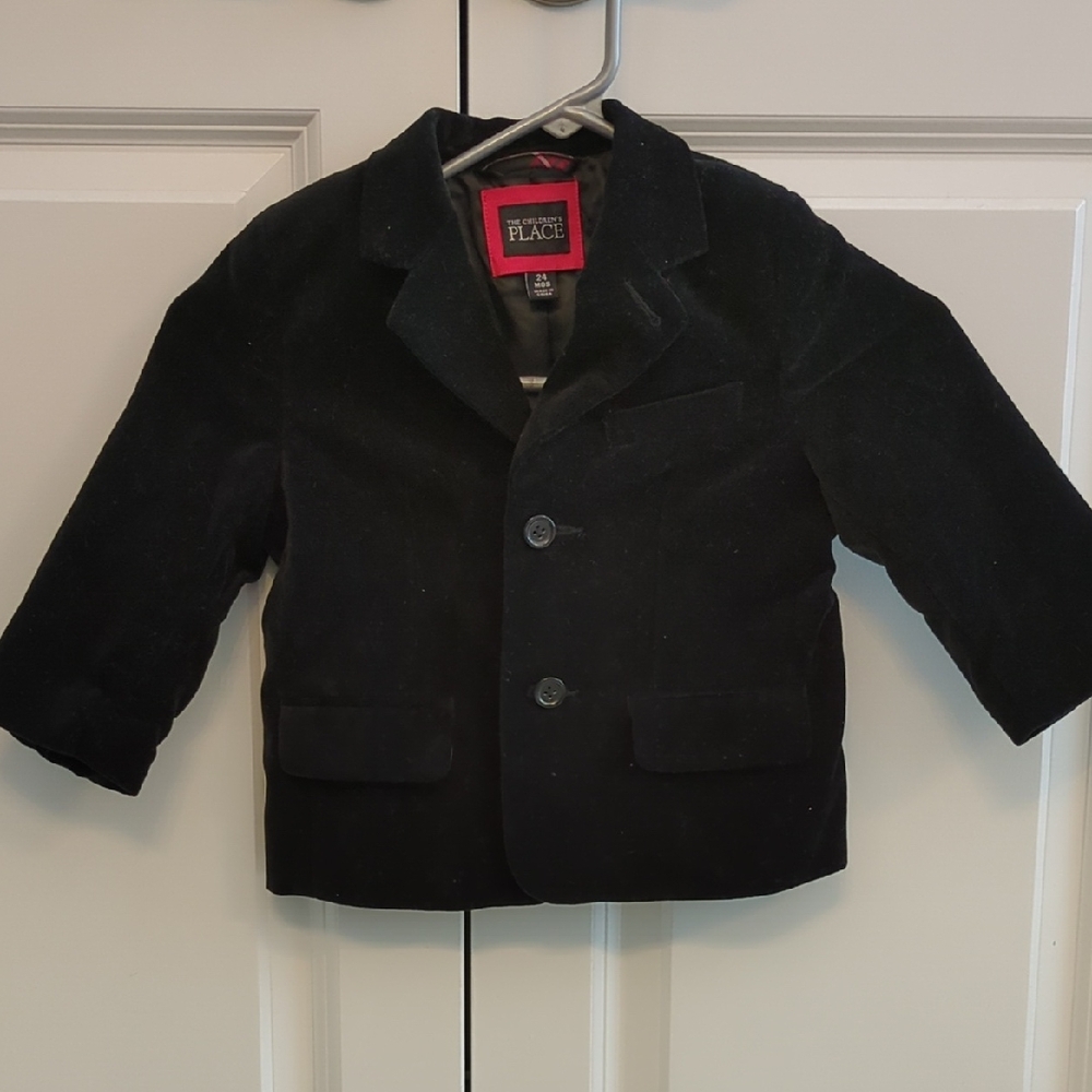 The Children's Place Classic Black Velvet Blazer for Kids